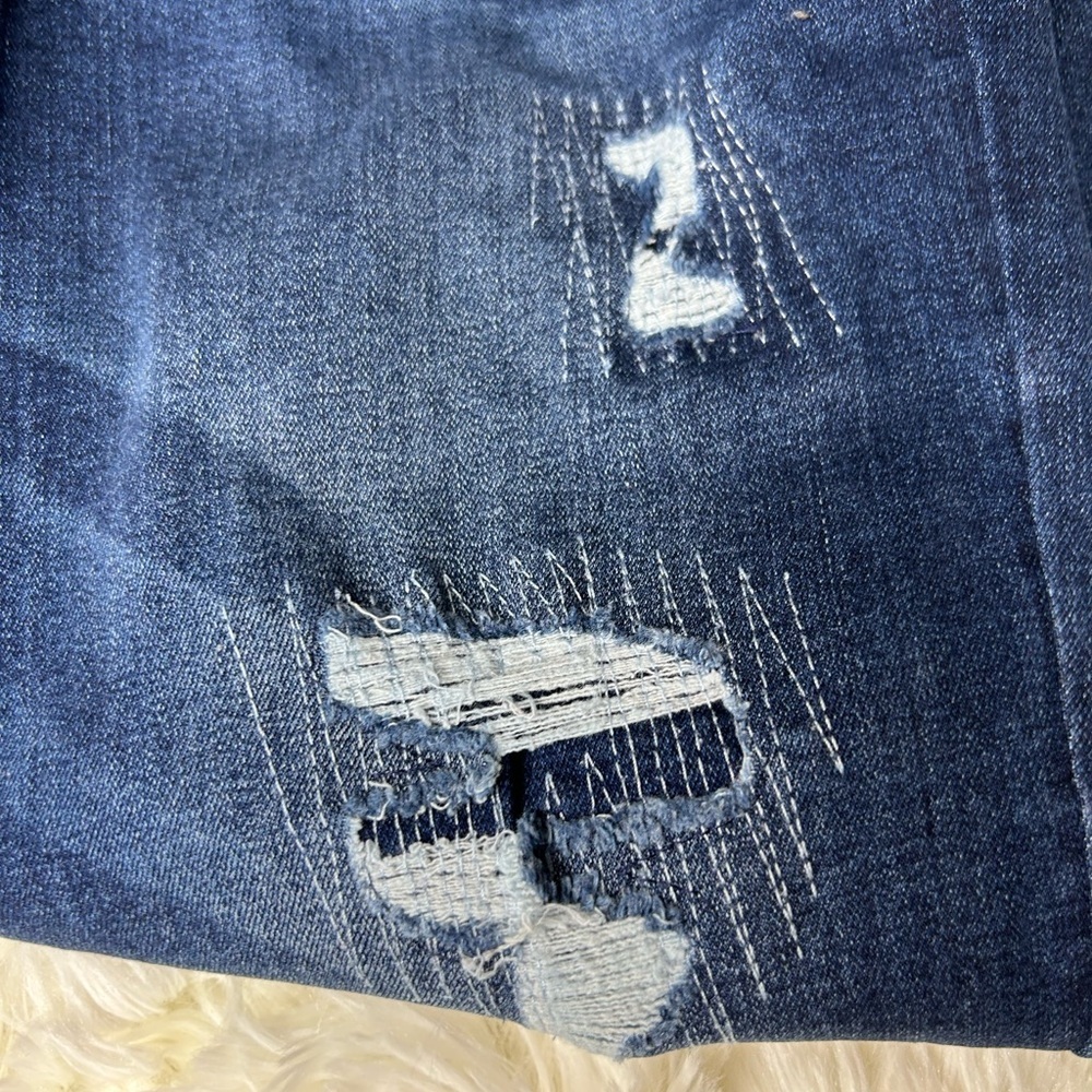 Justice Blue Jumpsuit with Distressed Details - Picture 5 of 13